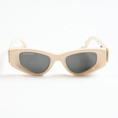 Balenciaga BB0243S 003 Womens Authentic Sunglasses Beige/Gray, 48mm - New