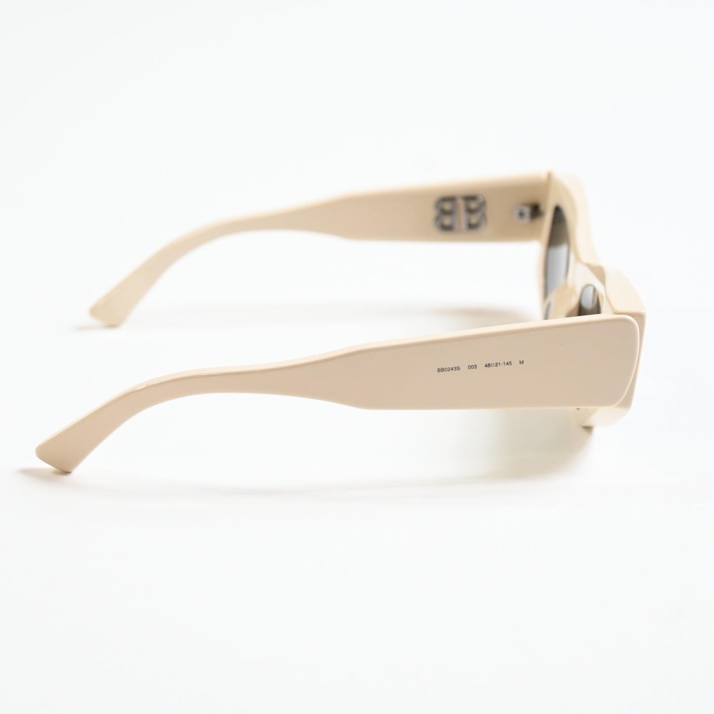Balenciaga BB0243S 003 Womens Authentic Sunglasses Beige/Gray, 48mm - New