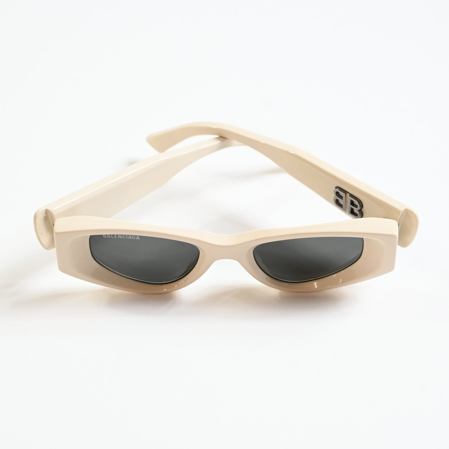 Balenciaga BB0243S 003 Womens Authentic Sunglasses Beige/Gray, 48mm - New