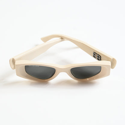 Balenciaga BB0243S 003 Womens Authentic Sunglasses Beige/Gray, 48mm - New