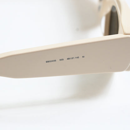 Balenciaga BB0243S 003 Womens Authentic Sunglasses Beige/Gray, 48mm - New