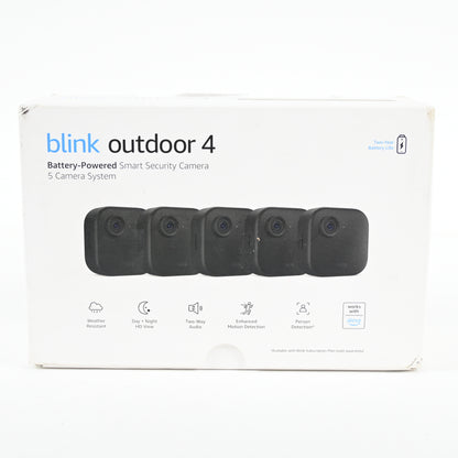 Blink Outdoor 4 Battery Smart Security Cameras - 5 camera system