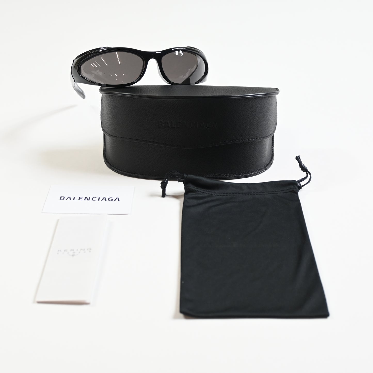 Balenciaga BB0253S 001 Unisex Authentic Sunglasses Black/Gray, 80mm - New