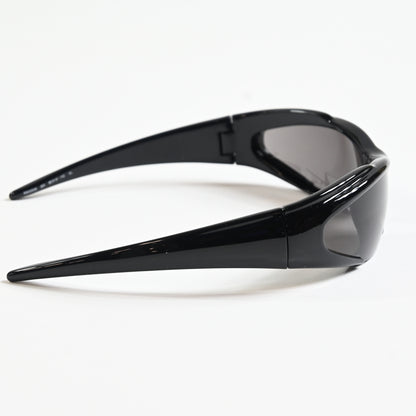 Balenciaga BB0253S 001 Unisex Authentic Sunglasses Black/Gray, 80mm - New