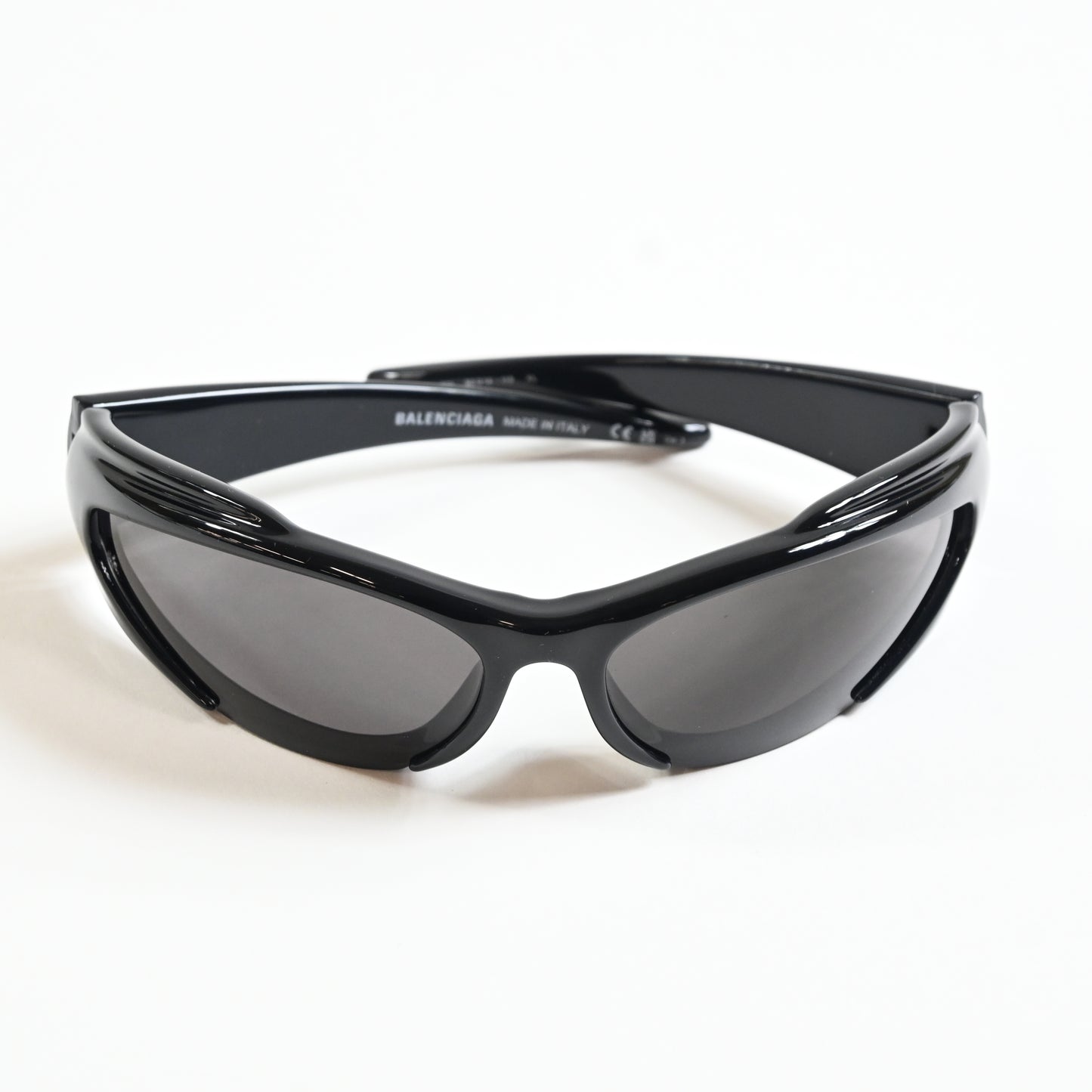 Balenciaga BB0253S 001 Unisex Authentic Sunglasses Black/Gray, 80mm - New