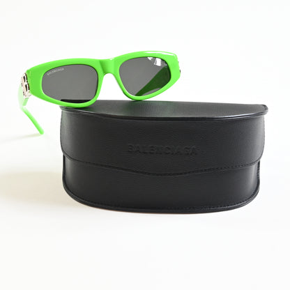 Balenciaga BB0095S 009 Womens Authentic Sunglasses Lime/Gray, 53mm - New