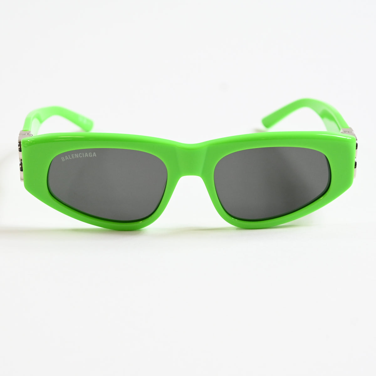 Balenciaga BB0095S 009 Womens Authentic Sunglasses Lime/Gray, 53mm - New