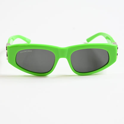 Balenciaga BB0095S 009 Womens Authentic Sunglasses Lime/Gray, 53mm - New