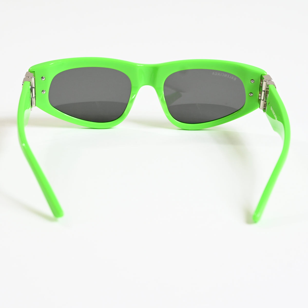 Balenciaga BB0095S 009 Womens Authentic Sunglasses Lime/Gray, 53mm - New