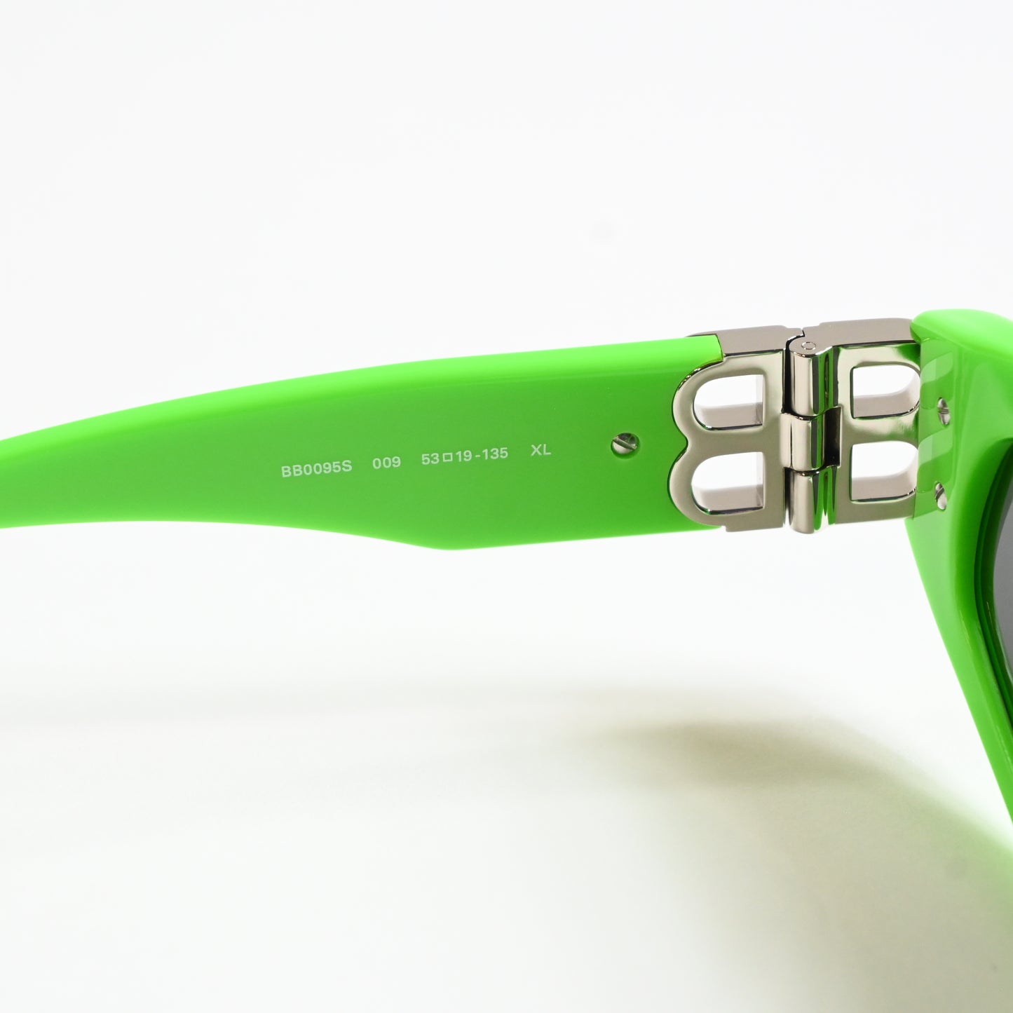 Balenciaga BB0095S 009 Womens Authentic Sunglasses Lime/Gray, 53mm - New