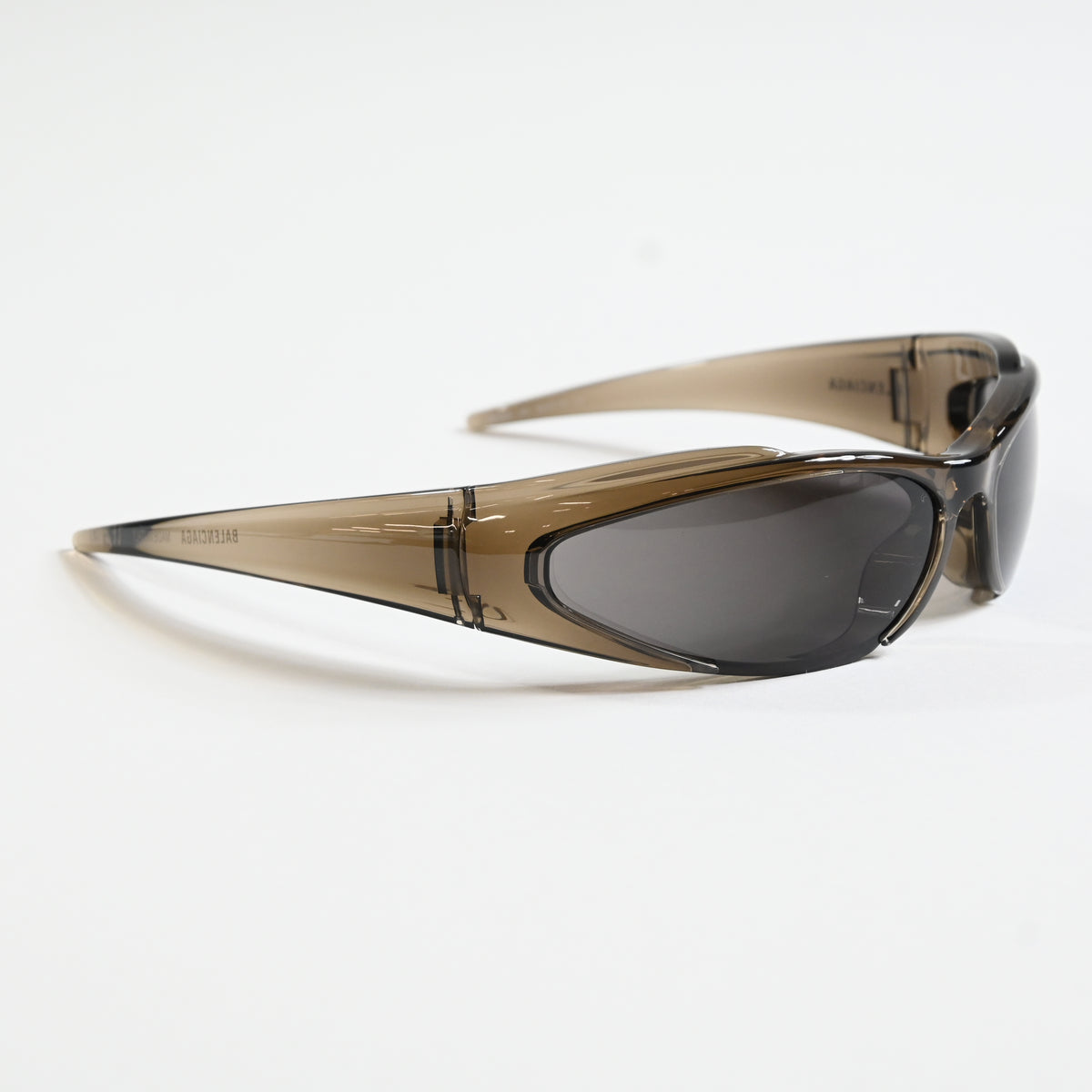 Balenciaga BB0253S 002 Womens Authentic Sunglasses Clear Brown, 80mm - New