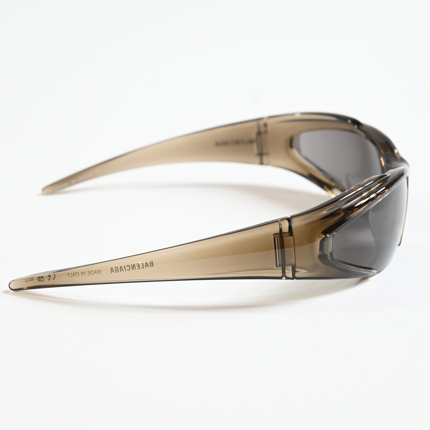 Balenciaga BB0253S 002 Womens Authentic Sunglasses Clear Brown, 80mm - New