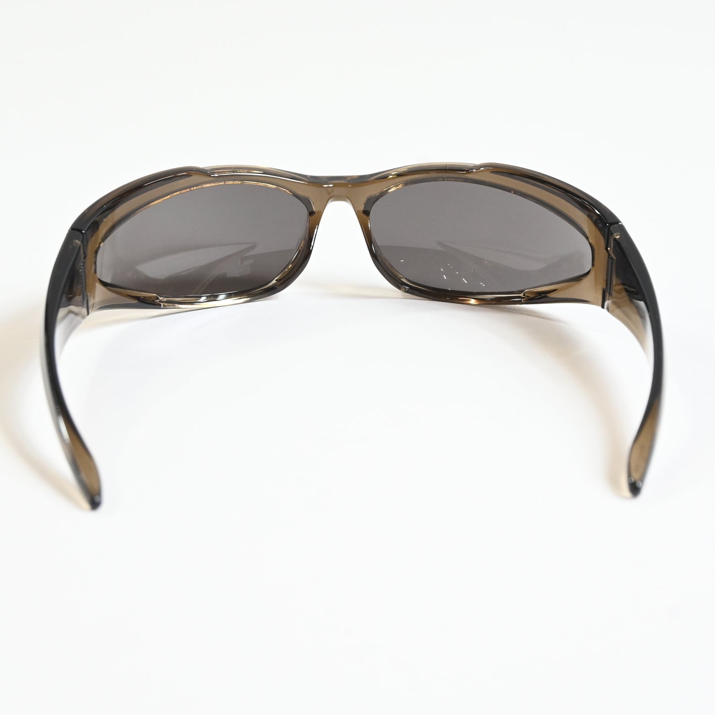 Balenciaga BB0253S 002 Womens Authentic Sunglasses Clear Brown, 80mm - New