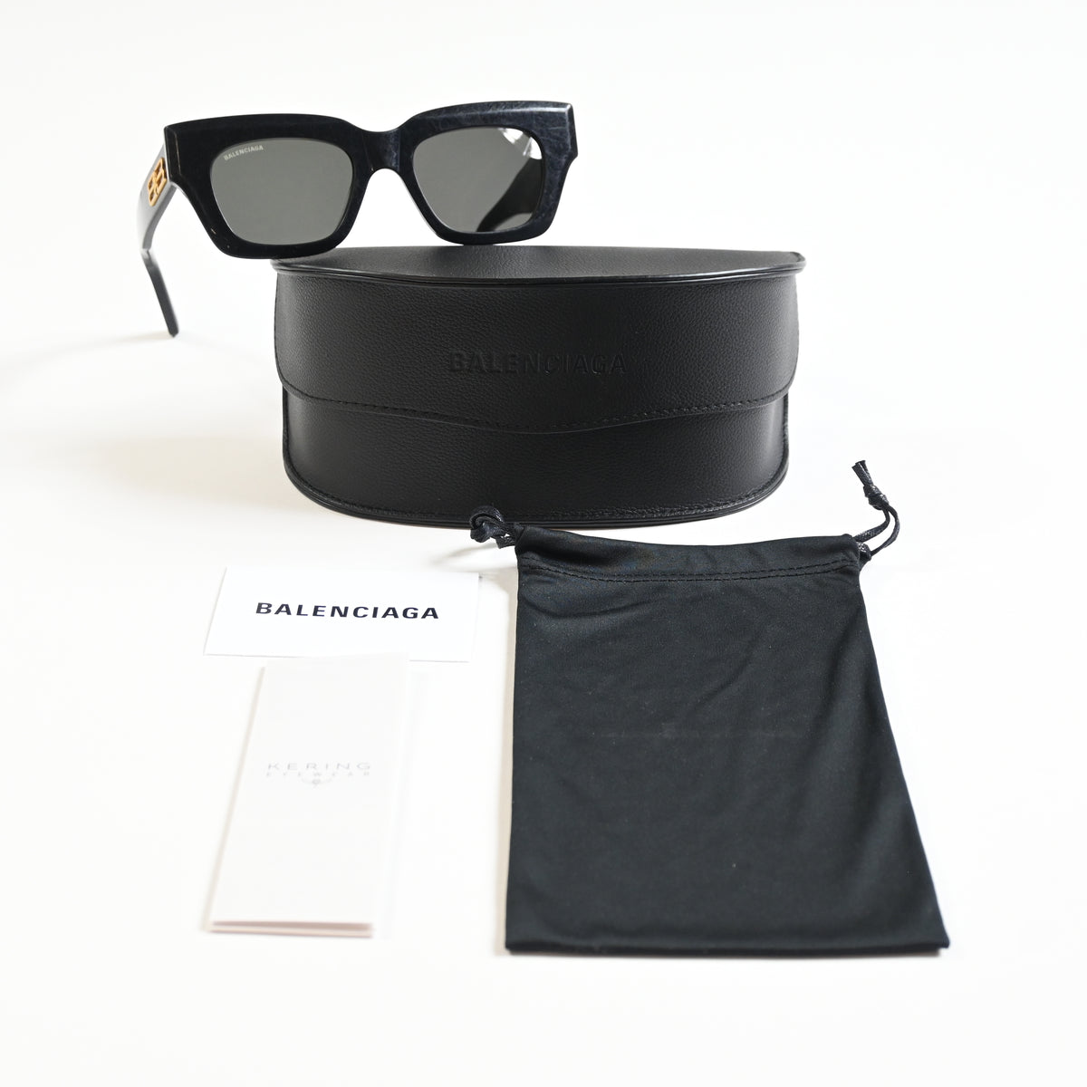 Balenciaga Square-Frame Acetate Distressed Sunglasses