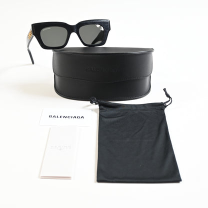 Balenciaga Square-Frame Acetate Distressed Sunglasses