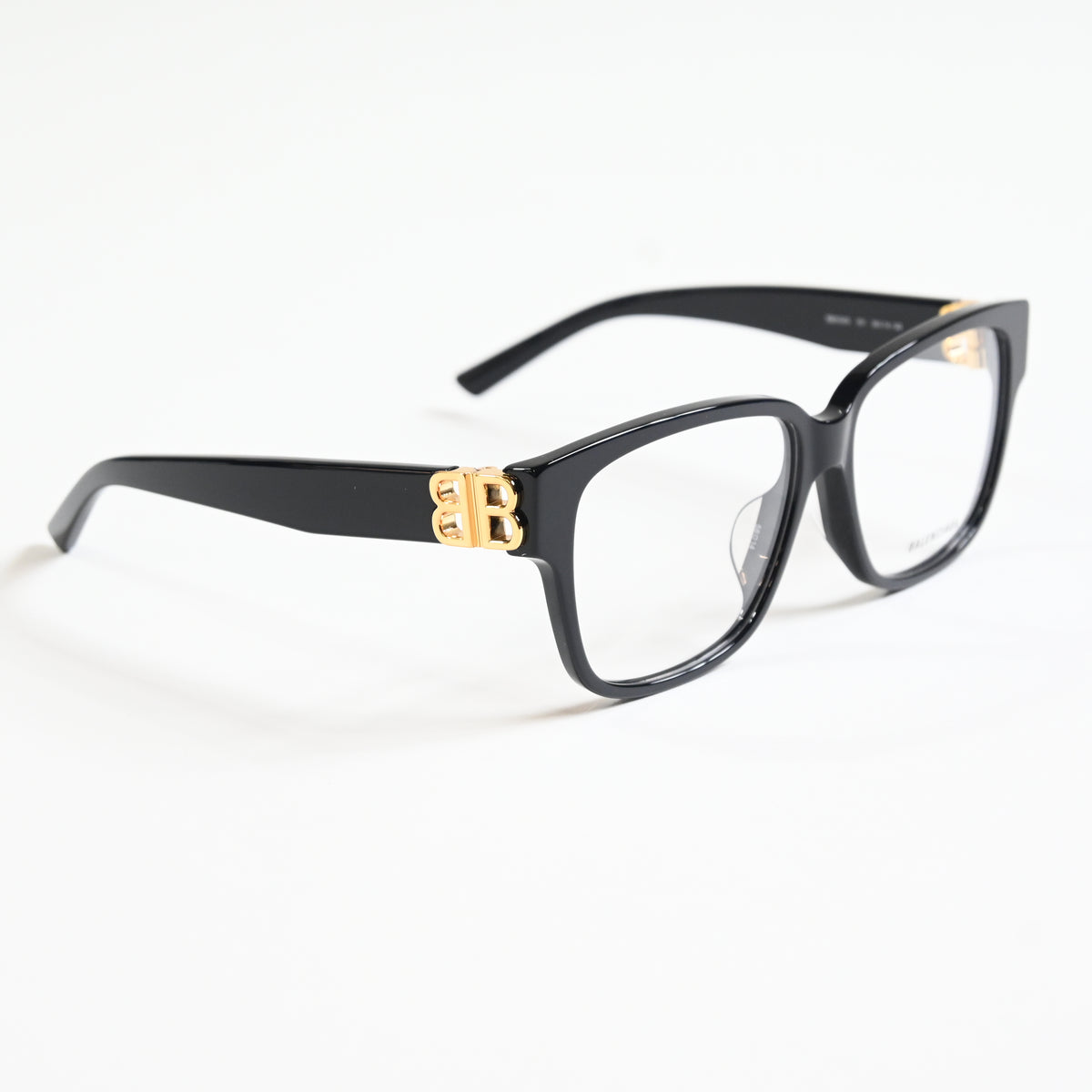 Balenciaga BB0104O 001 Womens Authentic Eyeglasses Black/Gold, 56mm - New