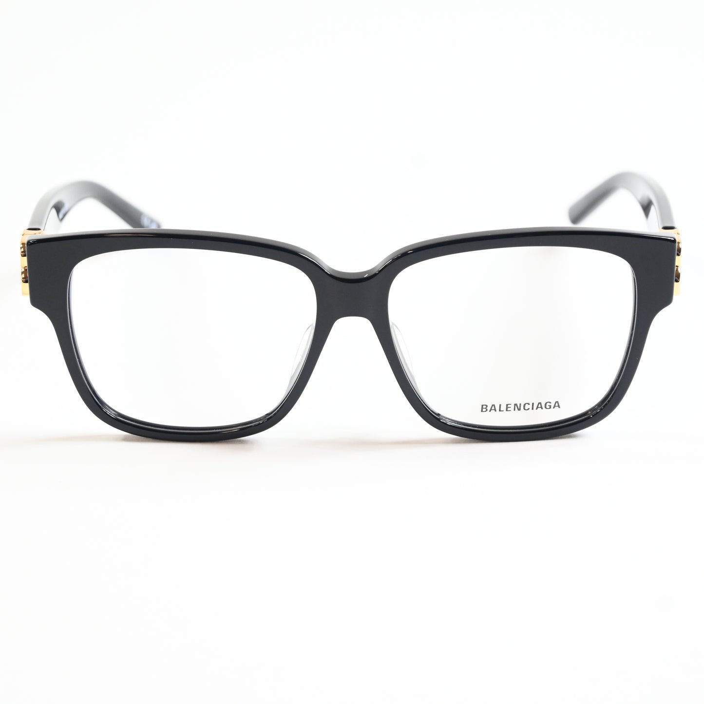 Balenciaga BB0104O 001 Womens Authentic Eyeglasses Black/Gold, 56mm - New