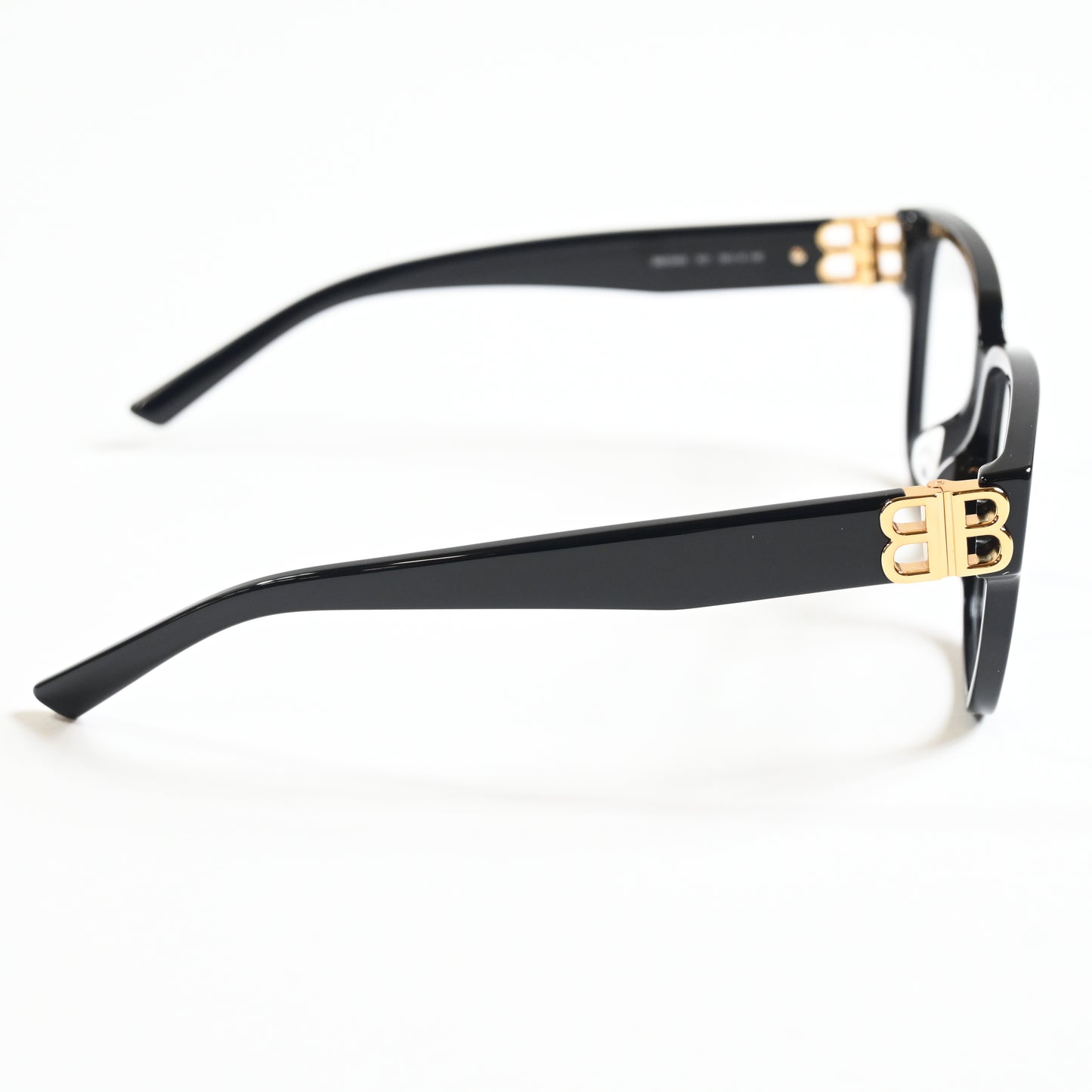 Balenciaga BB0104O 001 Womens Authentic Eyeglasses Black/Gold, 56mm - New