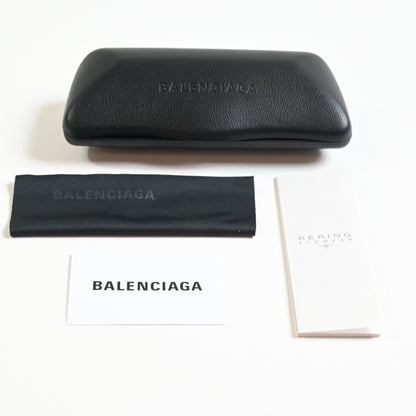 Balenciaga BB0104O 001 Womens Authentic Eyeglasses Black/Gold, 56mm - New