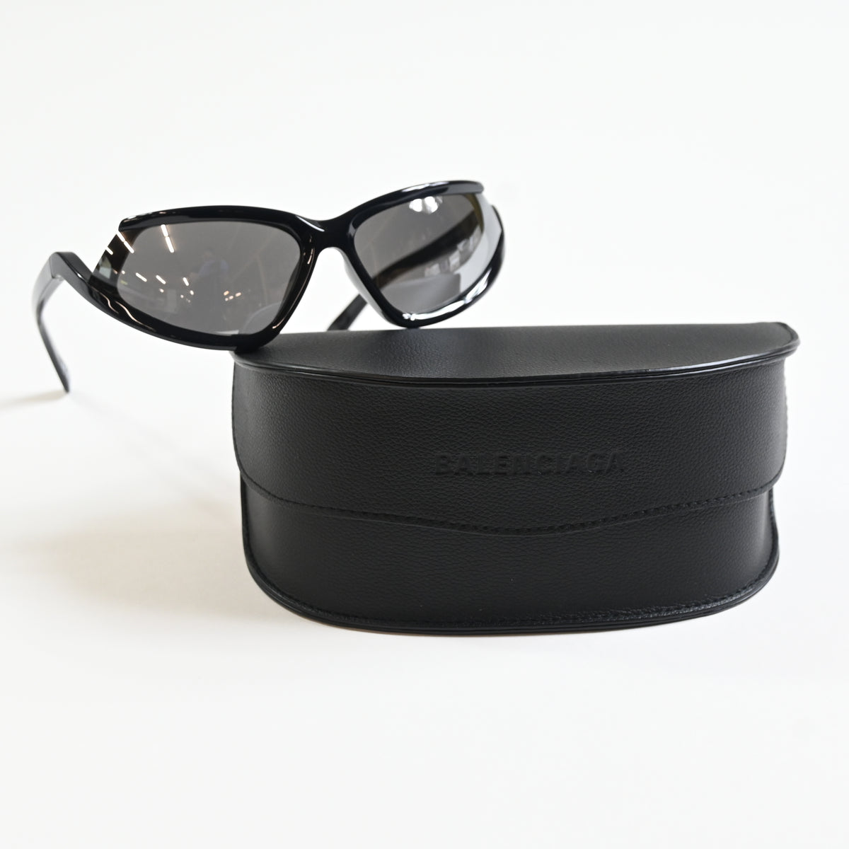 Balenciaga BB0289S 001 Unisex Authentic Sunglasses Black/Silver, 71mm - New