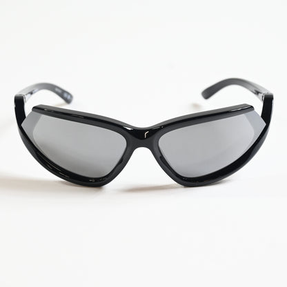 Balenciaga BB0289S 001 Unisex Authentic Sunglasses Black/Silver, 71mm - New
