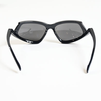 Balenciaga BB0289S 001 Unisex Authentic Sunglasses Black/Silver, 71mm - New