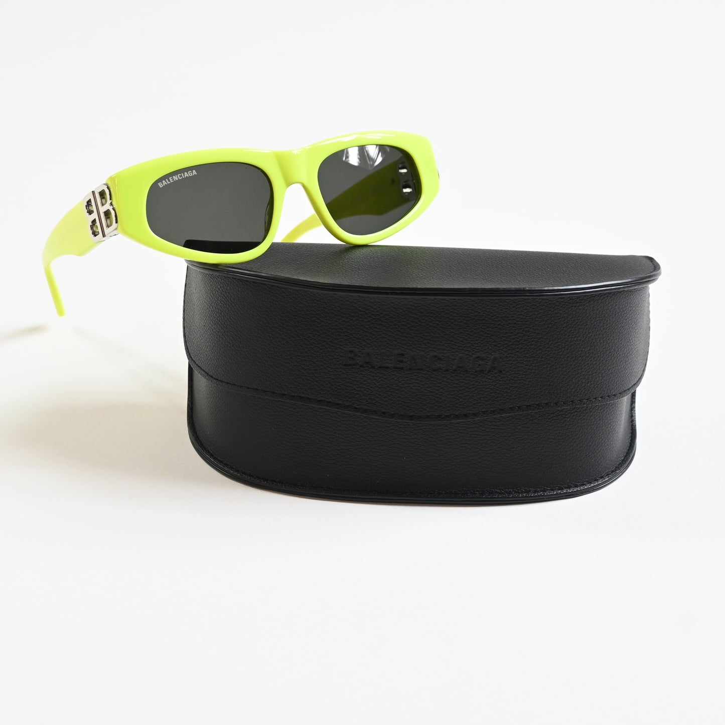 Balenciaga BB0095S 007 Womens Authentic Sunglasses Yellow/Gray, 53mm - New