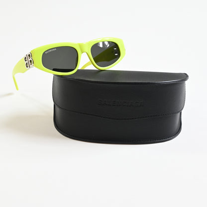 Balenciaga BB0095S 007 Womens Authentic Sunglasses Yellow/Gray, 53mm - New
