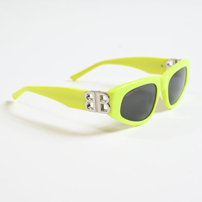 Balenciaga BB0095S 007 Womens Authentic Sunglasses Yellow/Gray, 53mm - New