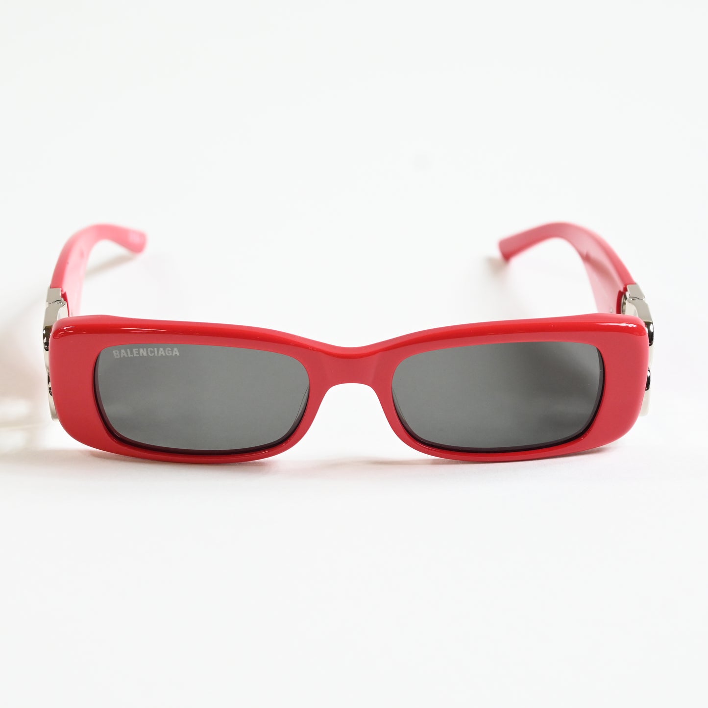 Balenciaga BB0096S 015 Womens Authentic Sunglasses Red/Silver, 51mm - New