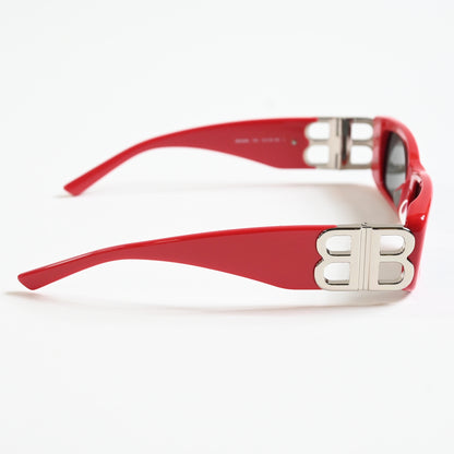 Balenciaga BB0096S 015 Womens Authentic Sunglasses Red/Silver, 51mm - New
