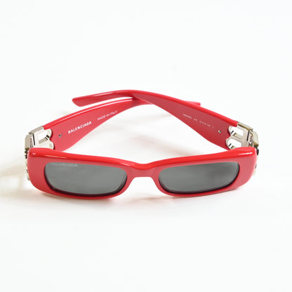 Balenciaga BB0096S 015 Womens Authentic Sunglasses Red/Silver, 51mm - New
