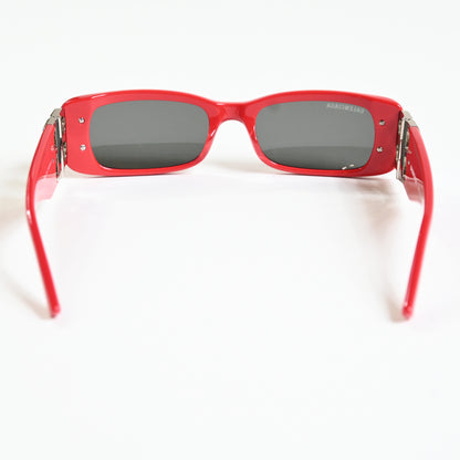 Balenciaga BB0096S 015 Womens Authentic Sunglasses Red/Silver, 51mm - New
