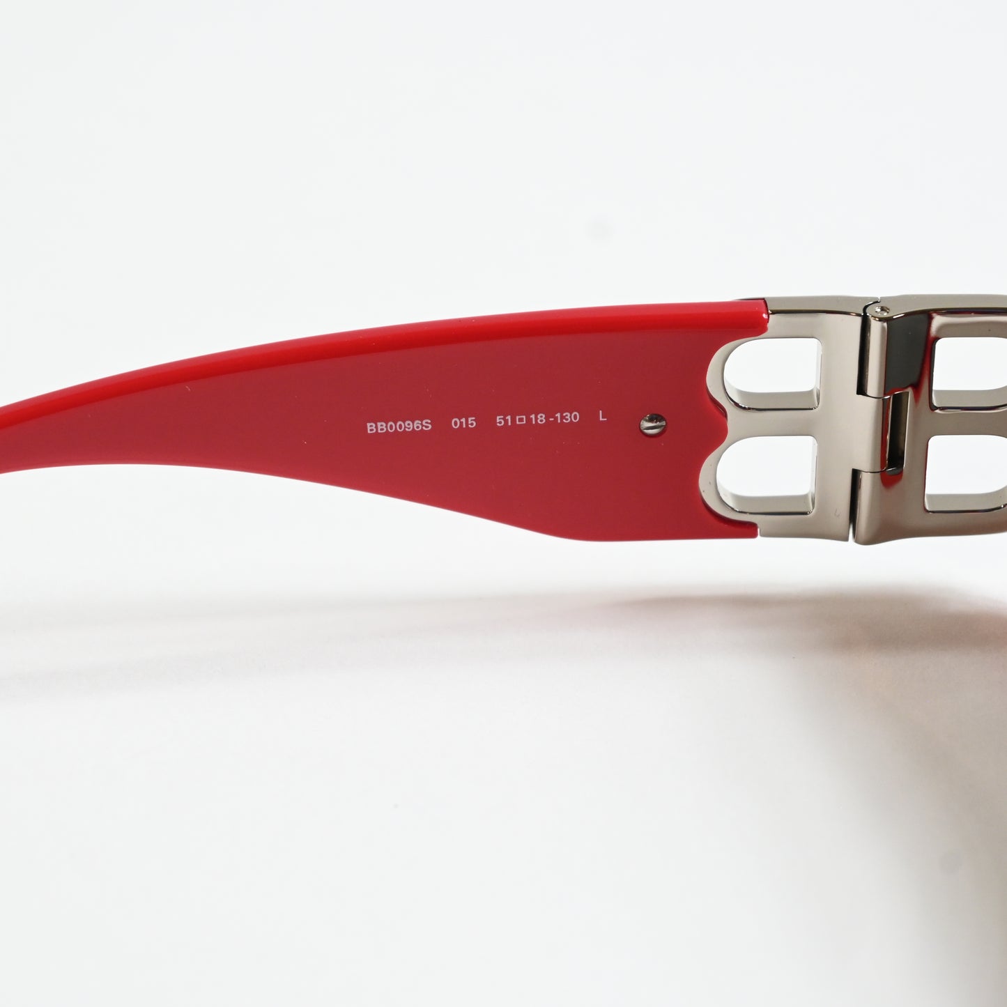 Balenciaga BB0096S 015 Womens Authentic Sunglasses Red/Silver, 51mm - New