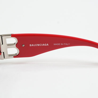 Balenciaga BB0096S 015 Womens Authentic Sunglasses Red/Silver, 51mm - New