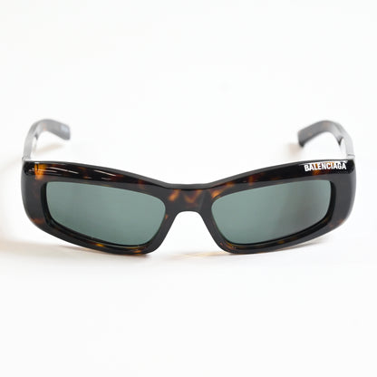 Balenciaga BB0266S 002 Mens Authentic Sunglasses Havana/Green, 57mm - New