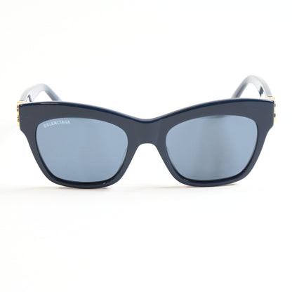 Balenciaga BB0132S 007 Womens Authentic Sunglasses Blue/Gold, 53mm - New