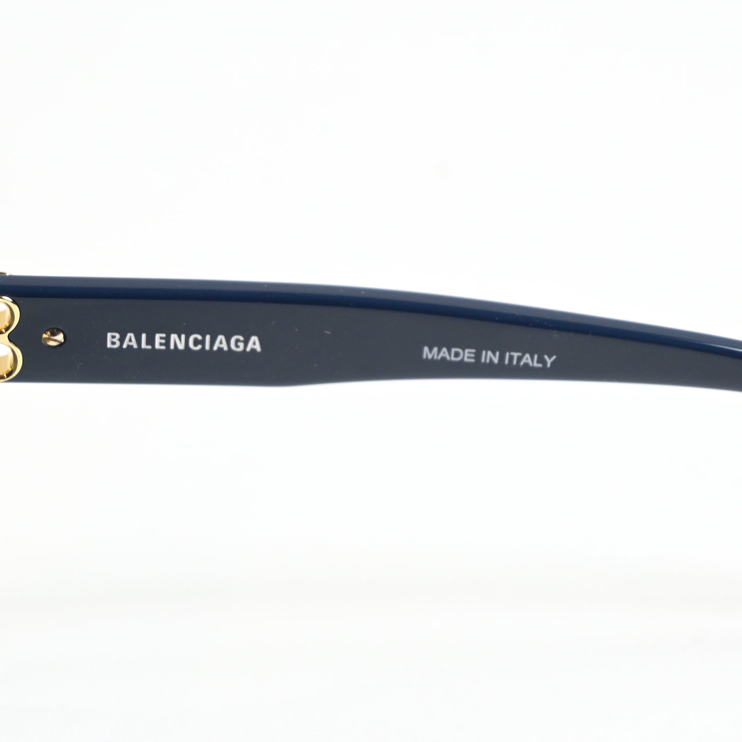 Balenciaga BB0132S 007 Womens Authentic Sunglasses Blue/Gold, 53mm - New