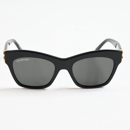 Balenciaga BB0132S 001 Womens Authentic Sunglasses Black/Gray, 53mm - New