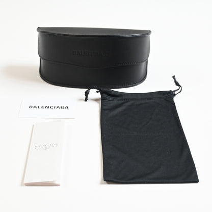 Balenciaga BB0132S 001 Womens Authentic Sunglasses Black/Gray, 53mm - New