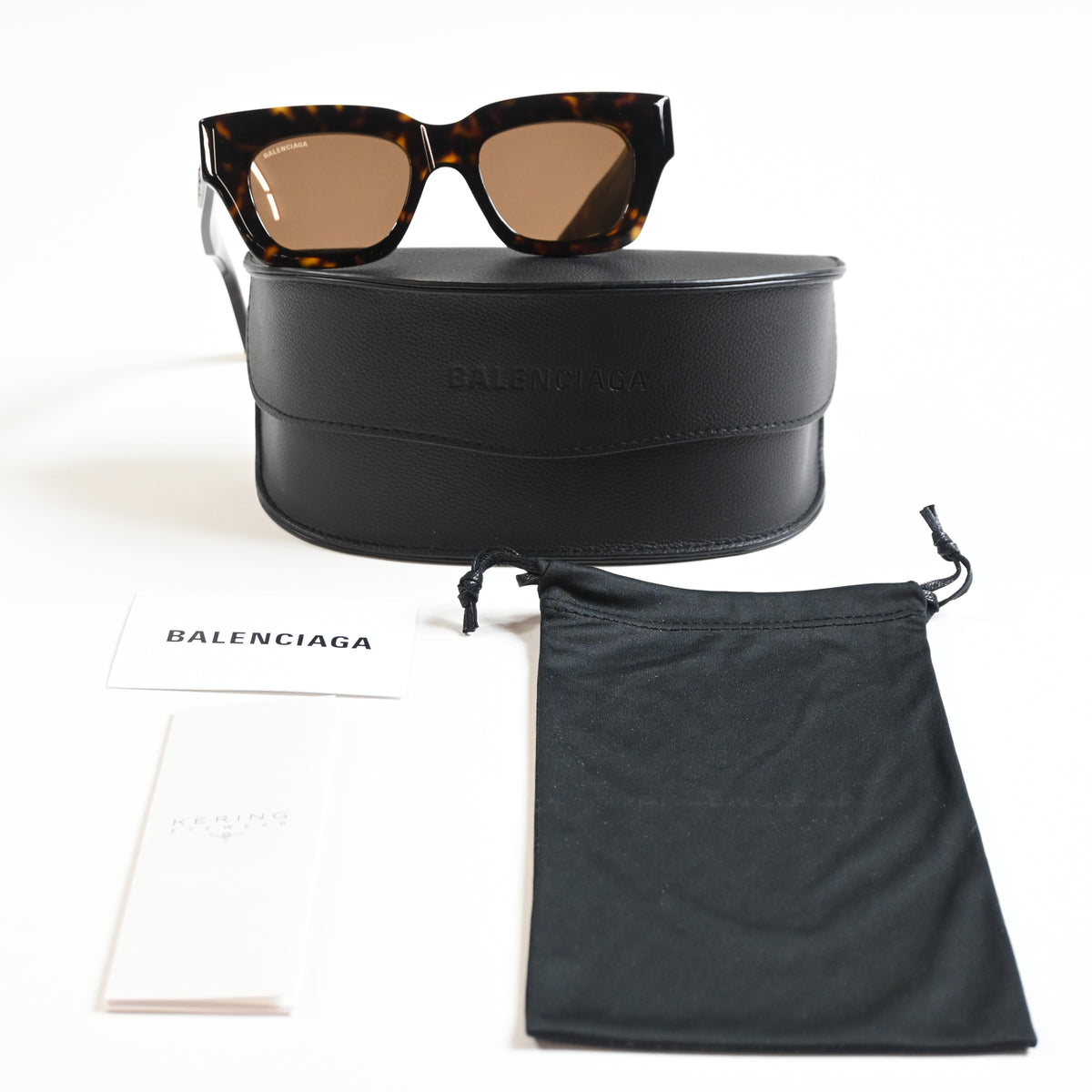 Balenciaga BB0234S 002 Womens Authentic Sunglasses Black/Gray, 51mm - New