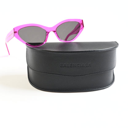 Balenciaga BB0306S 005 Womens Authentic Sunglasses Fuchsia/Gray, 57mm - New