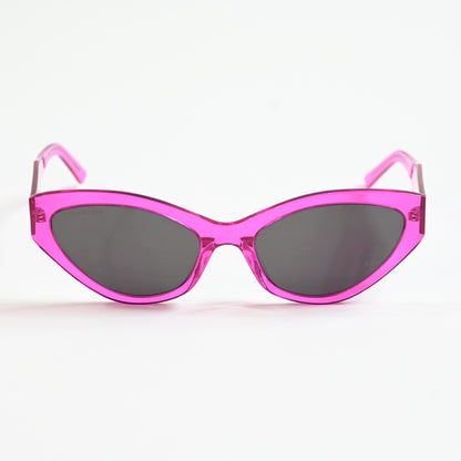 Balenciaga BB0306S 005 Womens Authentic Sunglasses Fuchsia/Gray, 57mm - New