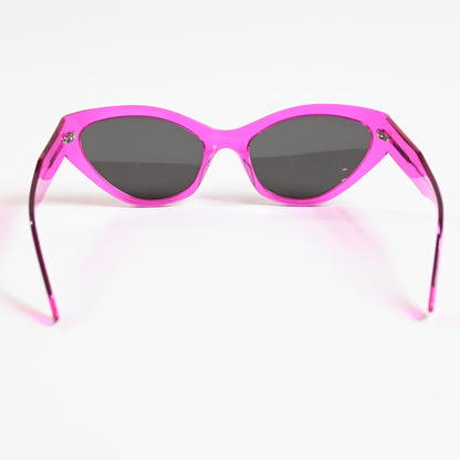 Balenciaga BB0306S 005 Womens Authentic Sunglasses Fuchsia/Gray, 57mm - New