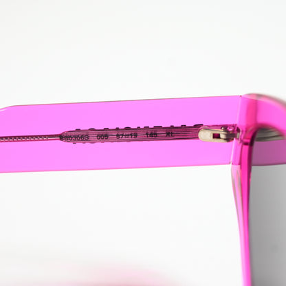 Balenciaga BB0306S 005 Womens Authentic Sunglasses Fuchsia/Gray, 57mm - New