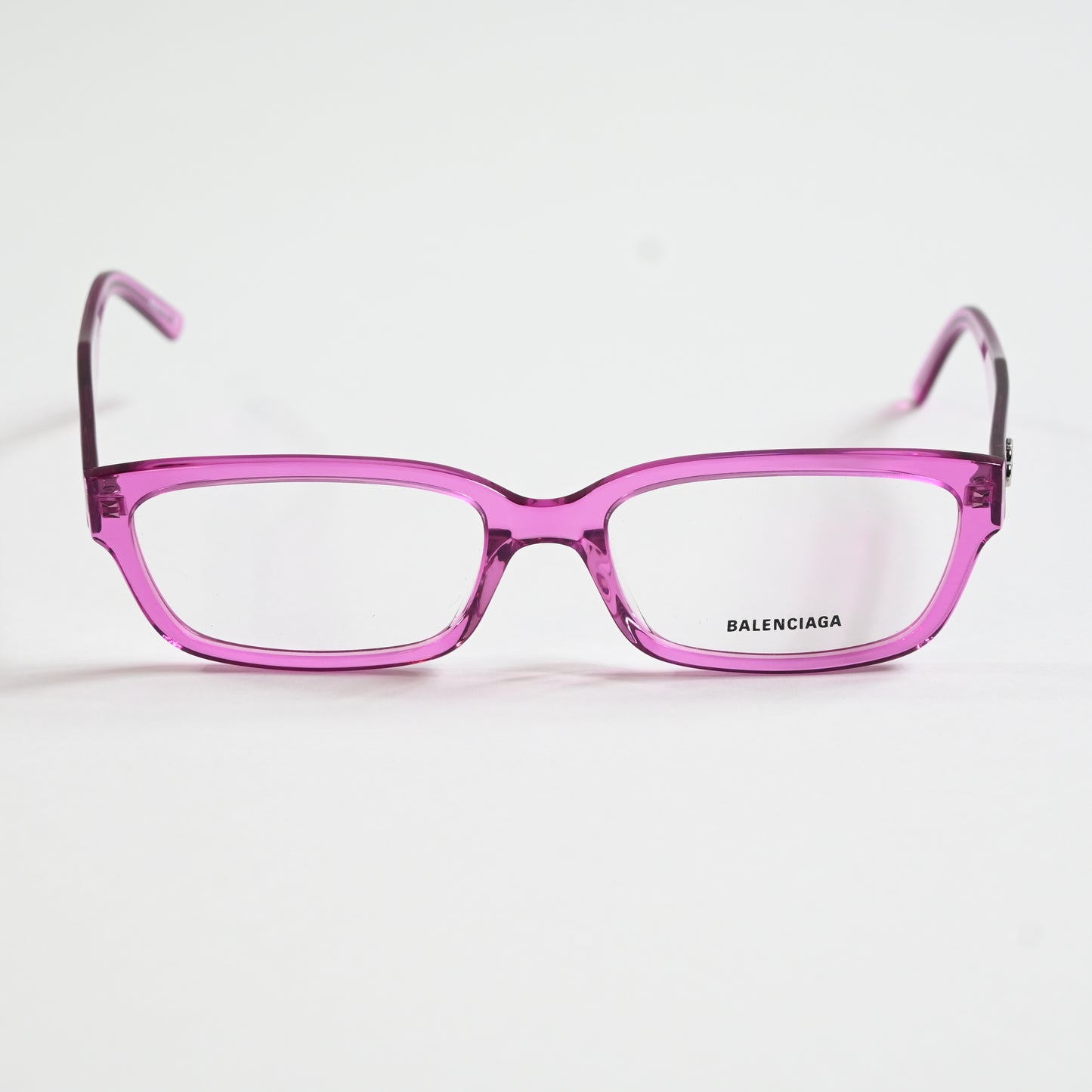 Balenciaga BB0065O 007 Womens Authentic Eyeglasses Clear Pink, 55mm - New