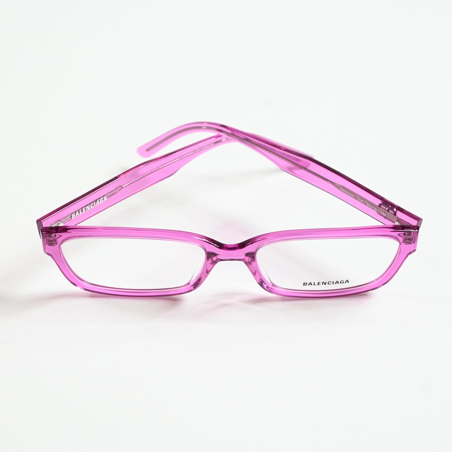 Balenciaga BB0065O 007 Womens Authentic Eyeglasses Clear Pink, 55mm - New