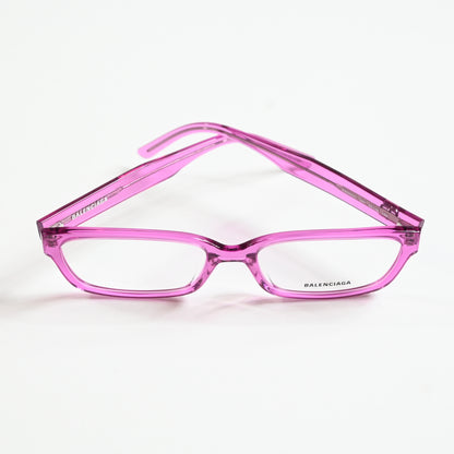 Balenciaga BB0065O 007 Womens Authentic Eyeglasses Clear Pink, 55mm - New