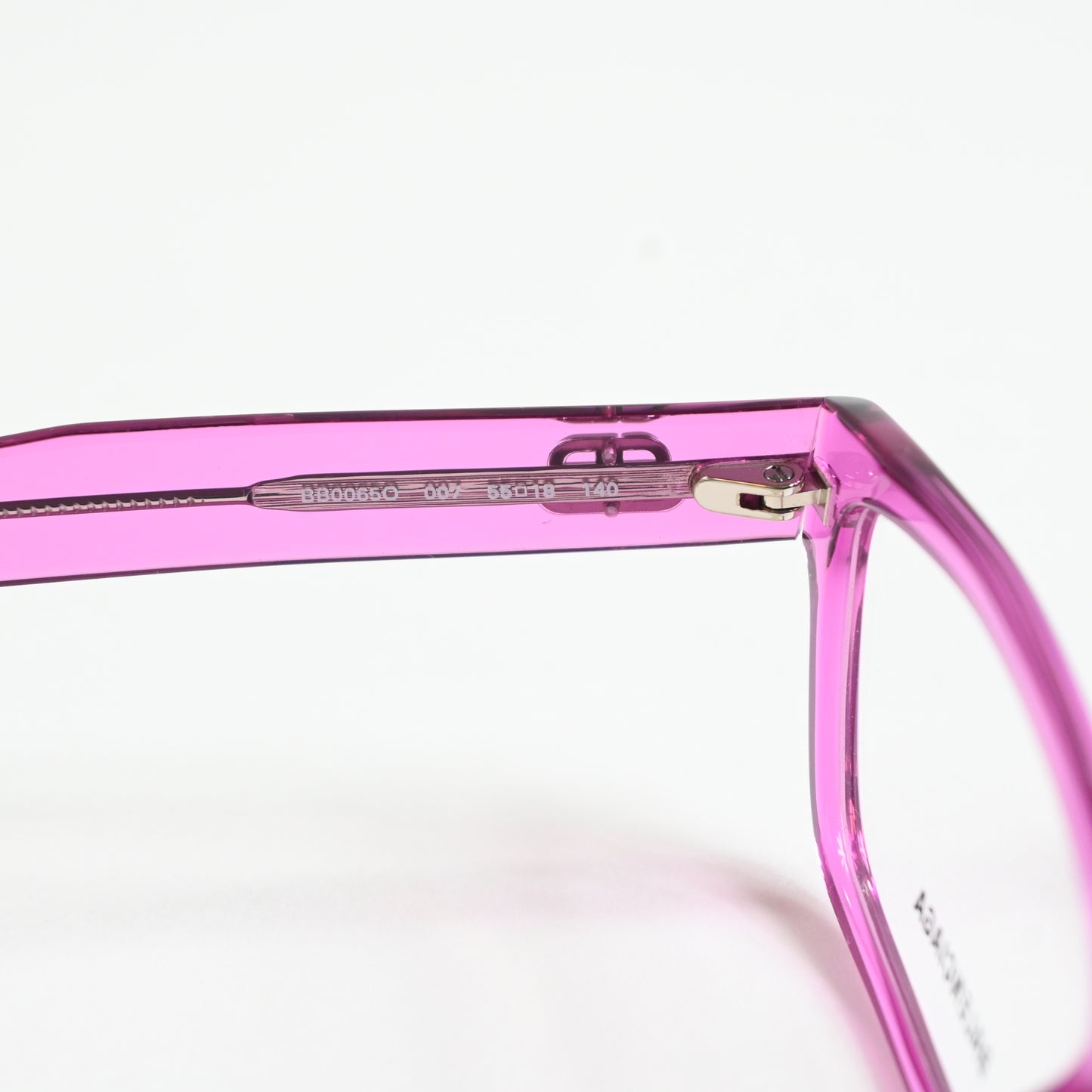 Balenciaga BB0065O 007 Womens Authentic Eyeglasses Clear Pink, 55mm - New