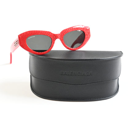 Balenciaga BB0236S 003 Womens Authentic Sunglasses Red/Gray, 52mm - New